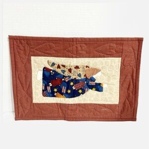 Unbranded Handcrafted Quilted Flying Angel Country Style Wall Hanging Hearts